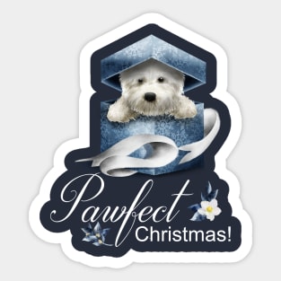 Pawfect Westie Christmas Sticker